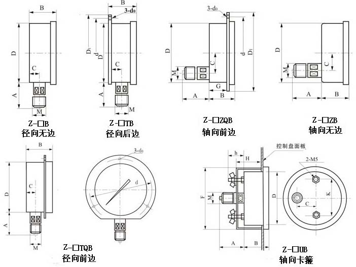 不锈钢耐震压力表